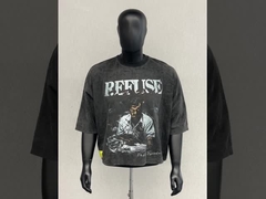 Roupas de rua personalizadas, camisetas cortadas, homens
