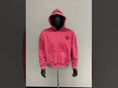 moletom com capuz grande com zíper personalizado com lavagem de pedra e strass