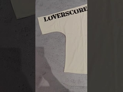 Camisetas de algodão premium personalizadas com impressão de 240 gsm, gola redonda, corte oversized, bainha crua, estilo boxy cropped