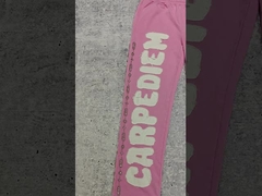 Calças de moletom jogger com aplique de logotipo personalizado, bordado, desgastado, folgadas, pernas largas, calças de treino masculinas