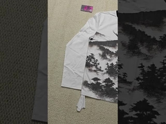 Camiseta de manga comprida 100% algodão pesada oversized com ombros caídos e impressão gráfica personalizada