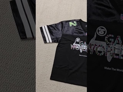 Logotipo Personalizado com Strass, Estampa em Tela, Jersey de Futebol Americano Retro, Masculino, Malha de Alta Qualidade, Corte Reto Cropped