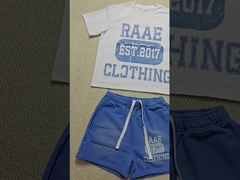 Conjuntos de 2 peças de streetwear de verão personalizados, conjuntos de jogging, agasalhos 100% algodão para homens, impressão DTG em tela