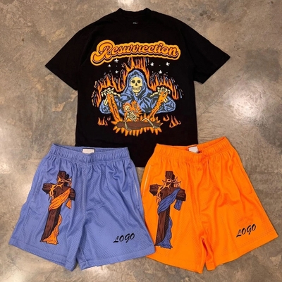 comprar Etiquetas personalizadas Calções de malha de 2 peças para homens Camiseta e calções personalizados em algodão 100% online manufacture