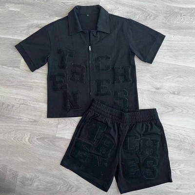 comprar Traje respirável masculino de duas peças com impressão digital e cor sólida online manufacture