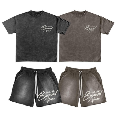 comprar Etiquetas personalizadas Anti-estática Verão 2 peças T-shirts gráficas e calções para homens online manufacture