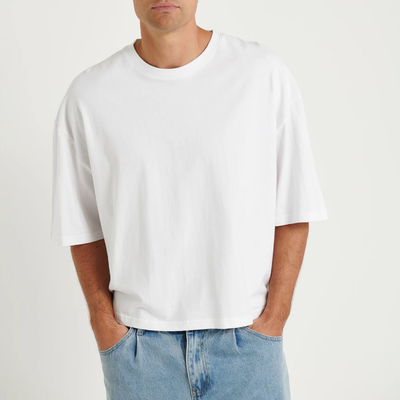 comprar camiseta gráfica cortada em quadrado preto camiseta masculina peso pesado camiseta de algodão cortada em caixa corta camiseta de manga curta online manufacture