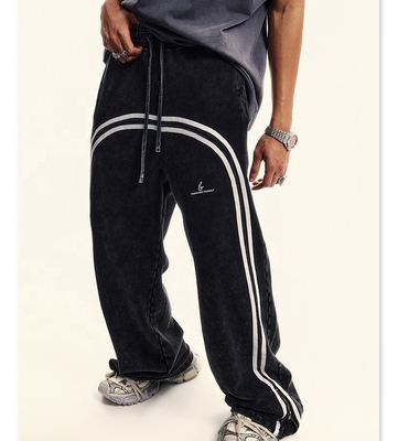 comprar Roupas de rua personalizadas de algodão Francês Terry empilhados Flare Sweatpants Corredores com lavagem de ácido online manufacture