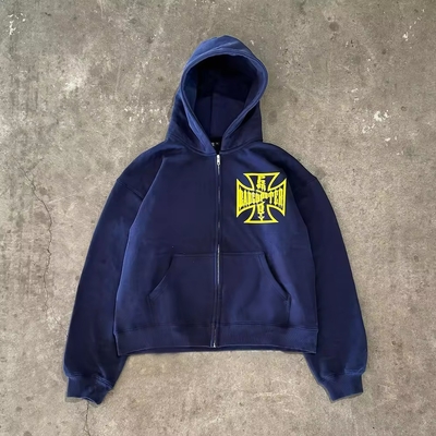 comprar 500 gramas de tecido peso cortado sob medida roupas cortadas vintage lavagem com ácido sol desbotado Hoodie online manufacture