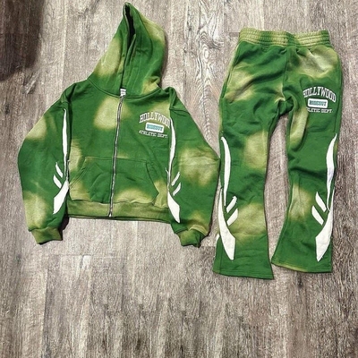 comprar Empilhadeira de Patch em Distress Pantalões de treino e capuzes de espuma 400 gramas Peso de tecido online manufacture