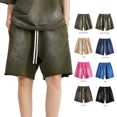 comprar 2024 Verão Vintage Cut Francês Terry 440G Calças curtas de algodão de peso pesado sol desbotado online manufacture