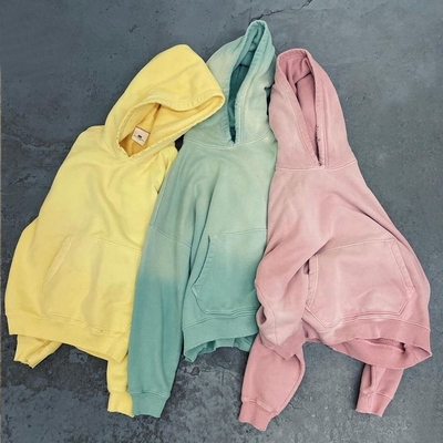 comprar Vintage Distressed Acid Wash Pullover Hoodie 480 gms Francês Terry Algodão para Homens online manufacture