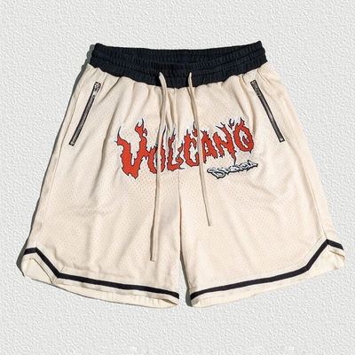 comprar Vintage bordado poliéster ginásio basquetebol calções de malha respirável com cordel online manufacture