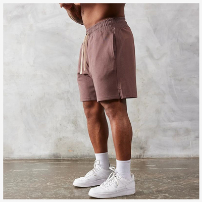 comprar Relax Fitness Vintage Algodão Poliéster Francês Terry Acid Wash Sweat Shorts Para Homens online manufacture