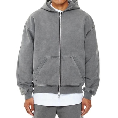 comprar Logotipo personalizado respirável Homem 100% de algodão Hoodie Francês Terry Zipper Up Oversized online manufacture