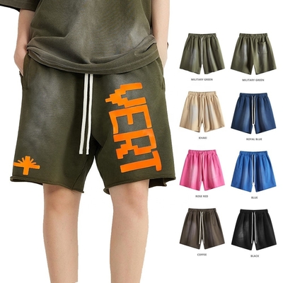 comprar calções jeans de lavagem ácida homens mulheres Verão 440G Peso pesado Gradiente Monkey Wash Meio calças curtas online manufacture