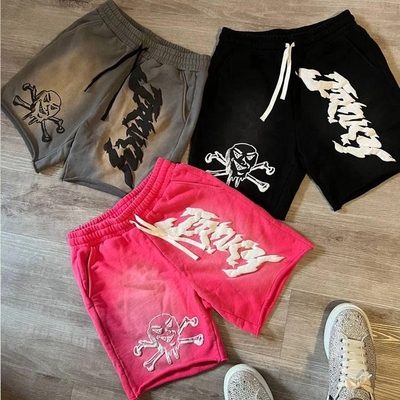 comprar Calções de Verão de algodão pesado personalizados com aro bruto e desenho rasgado nos tamanhos S-5XL online manufacture