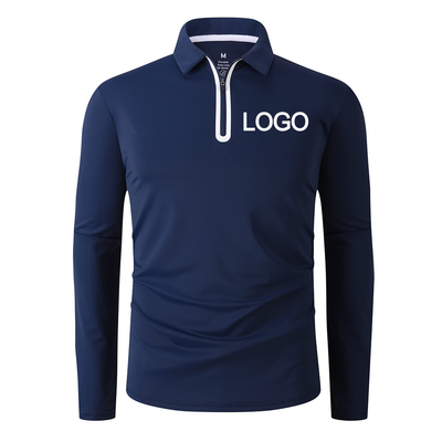 comprar Umidade Deslizante Seco Camisa Manga Longa Customize Streetwear Meio Zip Up Neck Camisa de Golf online manufacture