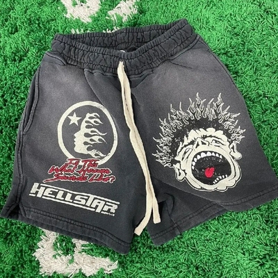 comprar Vintage Sun Fadeed Acid Wash Custom Francês Terry Sweat Shorts com fechamento de cordas online manufacture