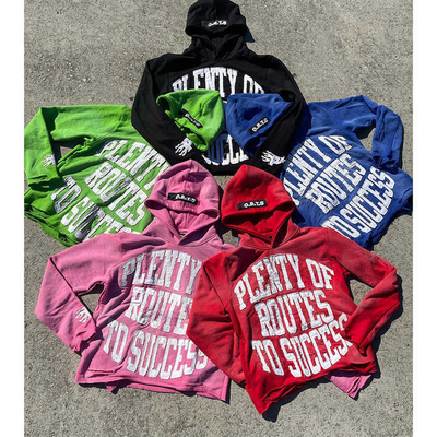 comprar Custom Distressed Patch Embroidery Vintage Applique Homem de pedra cortada ácido lavado Hoodie online manufacture