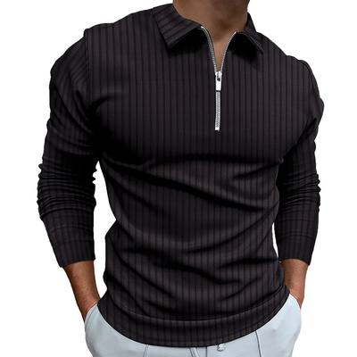 comprar Camiseta de polo personalizada para homens luxuosa com meio fechamento para cima pescoço com costelas camisetas de negócios casuais online manufacture