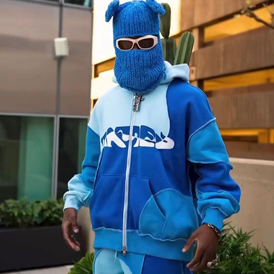 comprar Bloco de cores Contraste Reverse Stitch Pullover Calças e Hoodie Sete Sustentável online manufacture