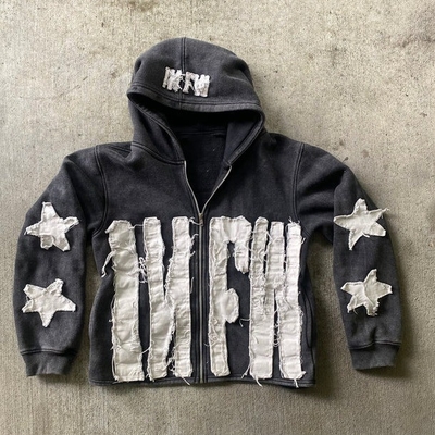 comprar Tricoteado Homem Custom Pesos Pesados 500 gsm Algodão Hoodie Distressed com revestimento e aplicativo online manufacture