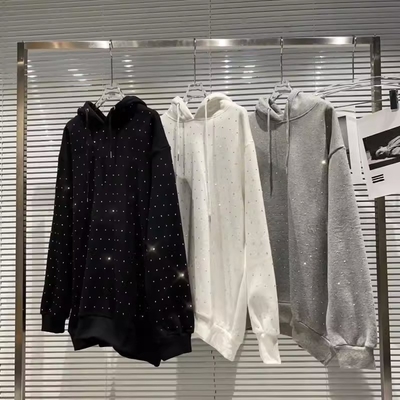 comprar Camisola de capota feminina com logotipo personalizado e impressão gráfica de brilho no estilo primavera outono Y2k online manufacture