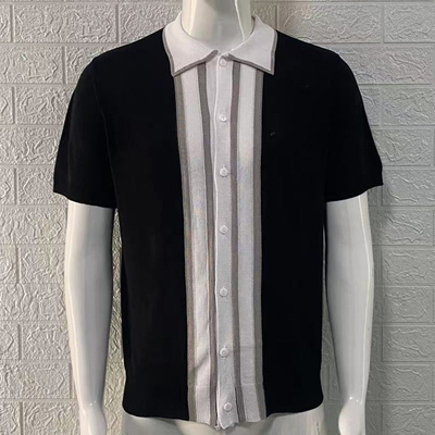 comprar 2023 Verão Homens Slim Manga Curta Lapel Cor POLO suéter com tipo de tecido personalizado online manufacture