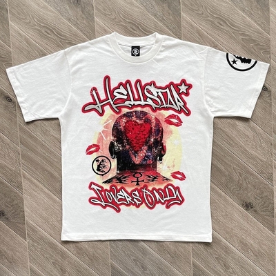 comprar Desenho de Verão de 2024 Peso pesado de algodão Dtg Impressão camiseta unisex para homens estilo Hip Hop online manufacture