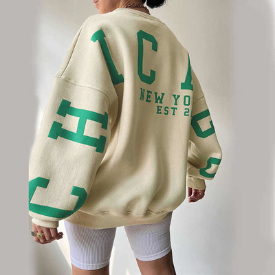 comprar Impressão de tela de carta Y2k Hoodies personalizados suéter de cultivo sustentável para mulheres online manufacture