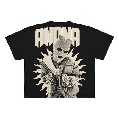 comprar Camisetas pretas lavadas Custom 250gsm algodão peso pesado oversized ácido lavado camisetas gráficas online manufacture