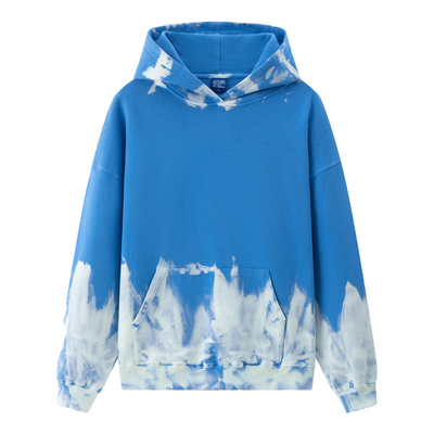 comprar Capuz solto para mulheres Tie Dye Capuz Impresso Graffiti Cor Gradiente Outono Inverno online manufacture