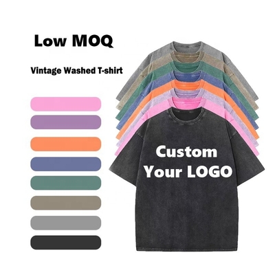 comprar Tipo padrão sólido ou personalizado camisetas masculinas lavagem ácida suporte vintage logotipo personalizado online manufacture