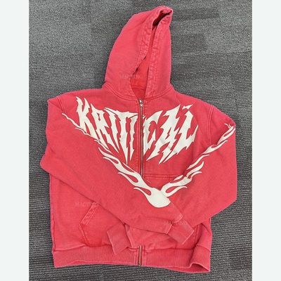comprar Hoodies personalizados revestidos ou personalizados 100% de algodão de pulpa de impressão roupas de rua lavado ácido pesado zip up hoodies online manufacture