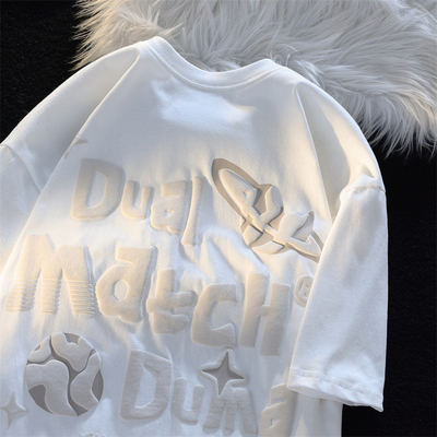 comprar T-shirt de impressão de letras de grande porte para homens com detecção de agulhas e impressão personalizada online manufacture