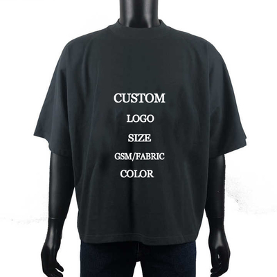 comprar Detecção de agulhas personalizada Pesos pesados 250 gsm Algodão Homens Mock Neck T-Shirt Grande online manufacture