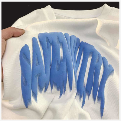 comprar Logotipo personalizado Impressão gráfica 3D de espuma em camisetas de algodão Supima para roupas de rua masculinas online manufacture