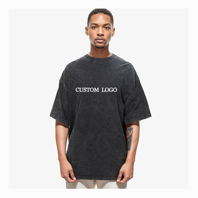 comprar T-shirt personalizado 260 gsm 100% algodão Streetwear Hip Hop Acid Blank Wash T-shirts vintage online manufacture