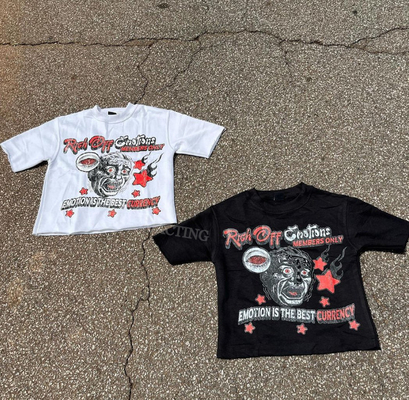 comprar 1000 Custom Cotton Round Neck Hip Hop T-Shirt Gráfico Y2k Impressão 3D Acid Wash Superdimensional Pesado Cortado T-Shirt Men online manufacture