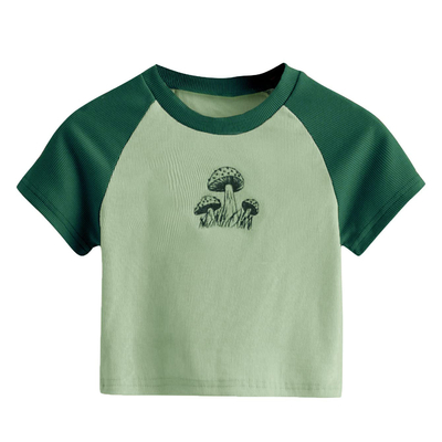 comprar Summer Candy Color Fitness Embroidery 3d Puff Print Logotipo Y2k Slim Crop Top para Mulheres S-2XL online manufacture