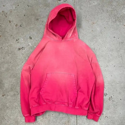 comprar Custom Oversized Cropped Acid Wash Sun Fading Pullover Hoodie 500 Gsm Francês Terry Vintage Distressed para Homens online manufacture