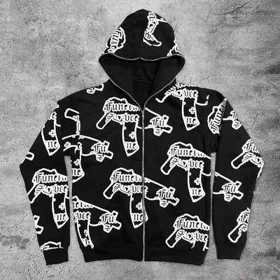 comprar Colourful Custom Face Homens Full Zip Up Hoodie Algodão Francês Terry Blanks All Over Impressão Desalinhada online manufacture