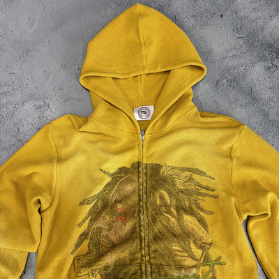 comprar Homens Custom Waffle Tricote Zip Hoodie Pesado Oversized Distressed Vintage Acid Wash online manufacture