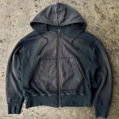 comprar Estilo Vintage Capuzes Unisex Impresso Veloz em Branco Pesos Pesados Francês Terry Zip Up Capuz online manufacture