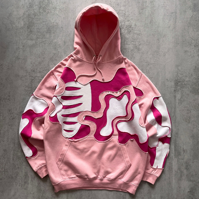 comprar Camisetas personalizadas de esqueleto de crânio Pullover Hoodie 100% de algodão Oversized Boxy Cut Hoodies online manufacture