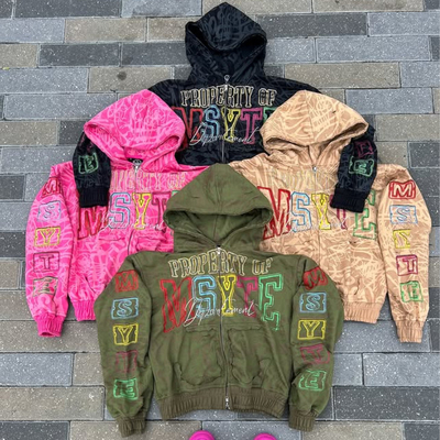 comprar Logotipo personalizado Pesado 100% de algodão Impressão completa Zipper Hoodies ácido lavado Vintage Distressed Boxy Zip Up Hoodies para homens online manufacture