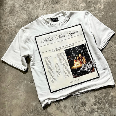 comprar Camiseta personalizada de alta qualidade 100% algodão orgânico 250 Gsm Camisa pesada de strass bruto camisa de caixa cortada online manufacture
