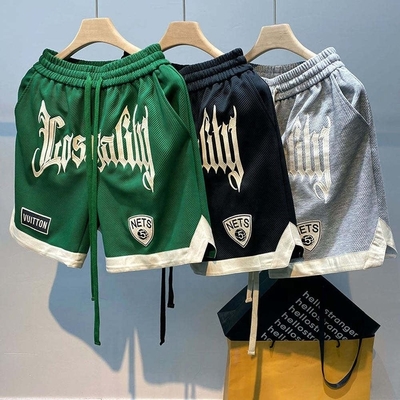 Esportes de Verão Correr Treino Corrida Atlética Fitness Track Corredor Shorts Mesh Custom Gym Retro Basketball Shorts Homens
