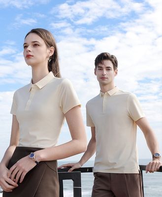 Roupas de trabalho de manga curta camiseta para homens e mulheres logotipo personalizado camisa de polo bordada